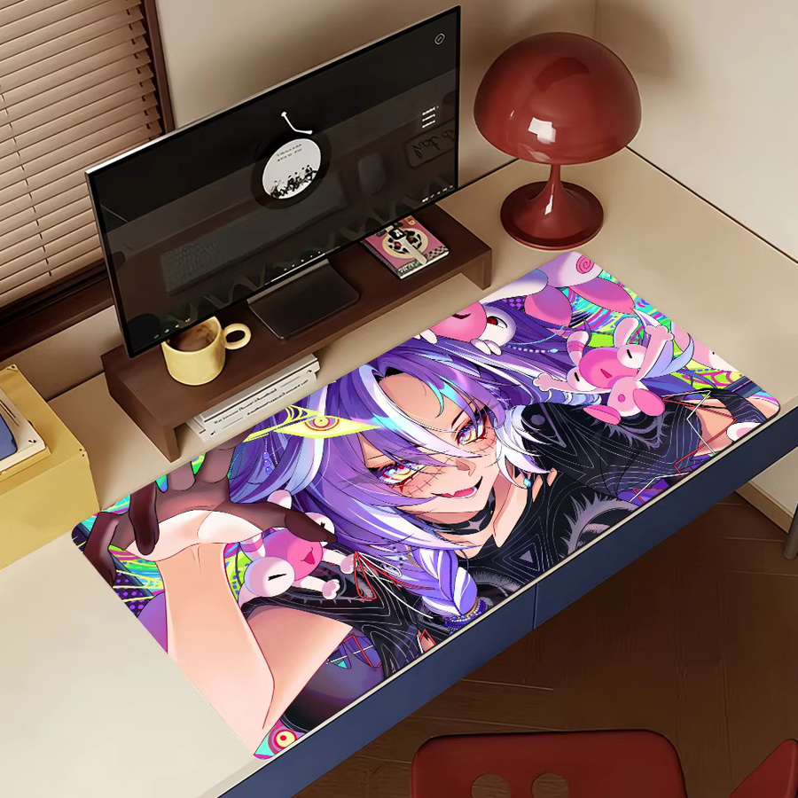M-Michi Mochievee Vtuber Mauspad in Multicolour, rutschfeste Gamer-Computermatte für Schreibtisch und Laptop - Bild 4