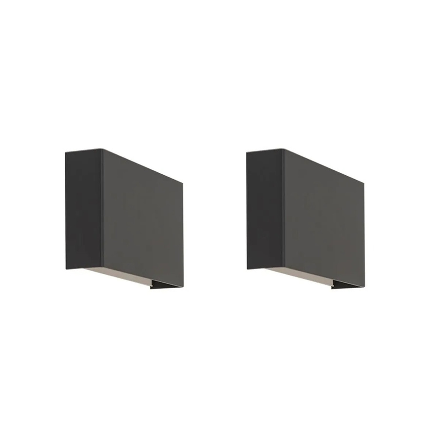 QAZQA 2er Set Moderne Wandleuchten Otan in Schwarz aus Aluminium mit Up-Down Lichteffekt und Dimmfunktion - Bild 2