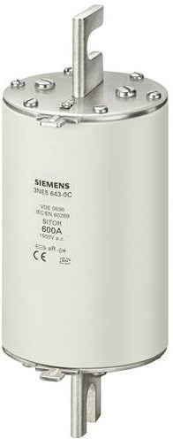 Siemens 3NE56430C Sicherungseinsatz, 3er-Set, 600A, 1500V, Weiß - Bild 1