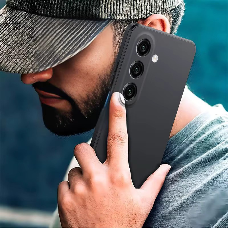 Luxuriöse Flüssigsilikon Schutzhülle für Samsung Galaxy S25 S24 S23 FE Plus in Schwarz oder Lila - Bild 6