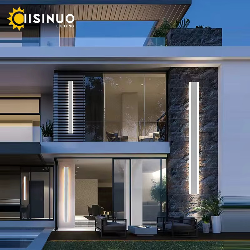 IISINUO LED Außenwandleuchte Modern Up-Down Wandlaterne Wasserdicht für Garten und Veranda in Weiß mit Warmweißem Licht - Bild 4
