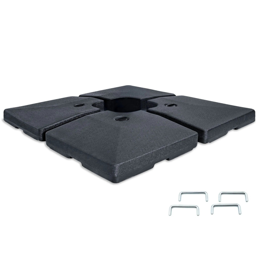 osoltus 4 Einlegeplatten für Ampelschirm-Kreuzfuß aus HDPE und Stahl zur Befüllung - Bild 2