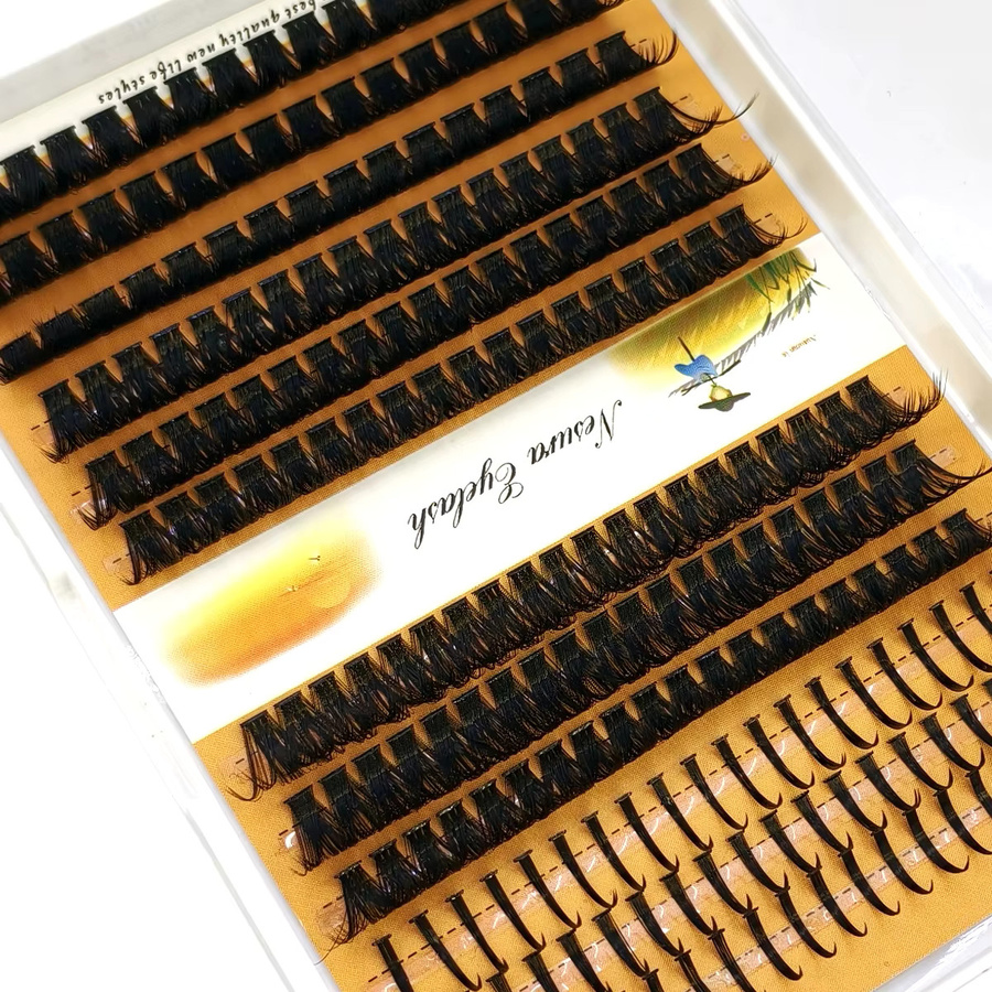 3D Wispy DIY Wimperncluster, 12-reihig, D Curl Mix, Black, Unisex - Bild 5