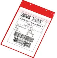 DJOIS Sichttasche Neodym Logistik DIN A4 in Rot transparent - Bild 1