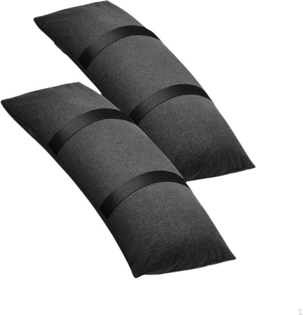 2 Stück füllbare Sandsäcke von HomeDecor Mall als Sonnenschirm-Gewichte aus wetterfestem Polyester in Schwarz - Bild 1