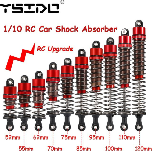YSIDO RC Auto Stoßdämpfer, 4-teiliges Set, 52mm-120mm - Bild 1
