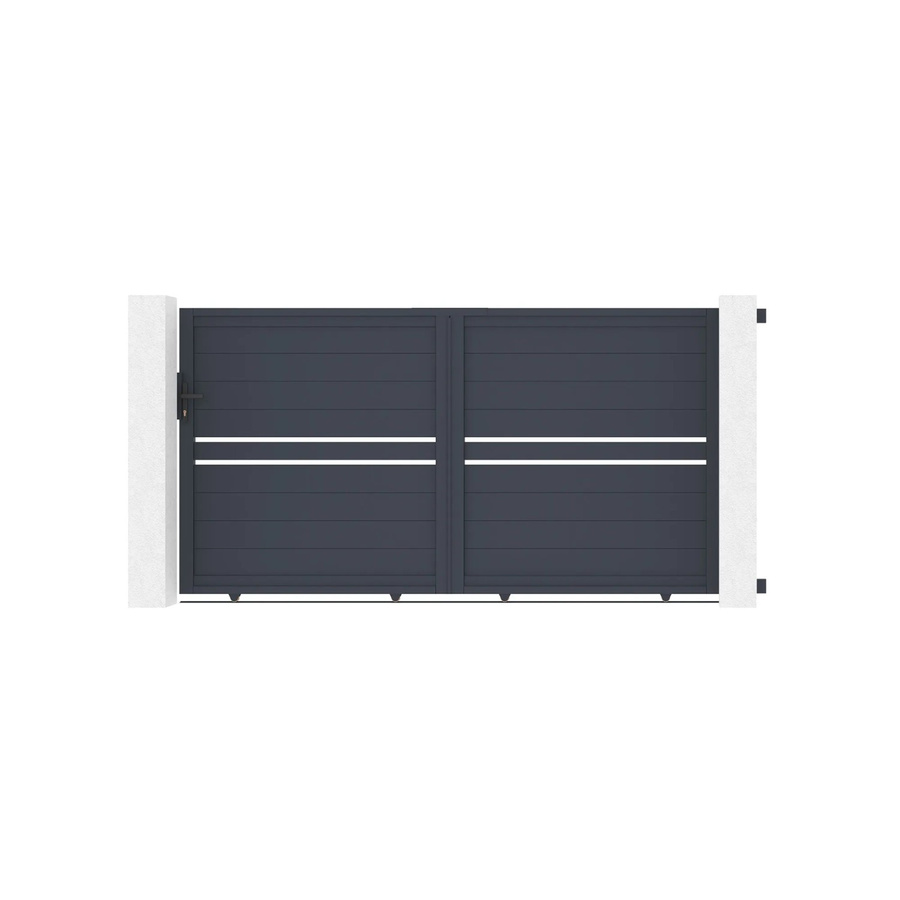Casanoov Schiebetor Cimone aus Aluminium mit Ranger C300 Motorisierung, Farbe: Anthrazit/Grau, B/H: 305 x 160 cm - Bild 2