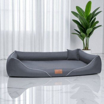 Tierlando Orthopädisches Hundebett WILLIAM Easy-Clean Luxus Hundesofa Schwarz/Graphit B/T/H: 130 x 100 x 22 cm - Bild 2