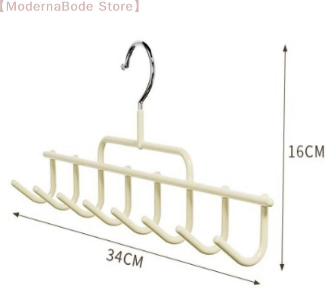 Hoeaden Hutablage zur Wandmontage mit Haken für 8 Kappen, Beige, B/T/H: 34 x 16 x 8 cm - Bild 1