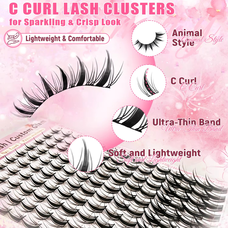 Eimny Little Bunny Lash Wimpernverlängerung, C-Curl, 8-16 mm, Unisex - Bild 3