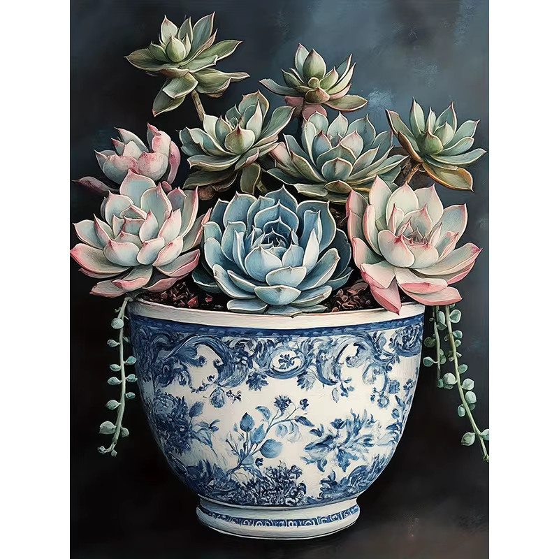 Huacan 5D-Diamantgemälde zum Selbermachen mit Lotus-Blumenmotiv in der Kollektion 2025, dekorative Wandgestaltung, Mehrfarbig - Bild 4