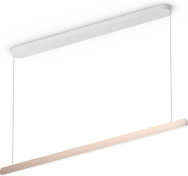 Occhio Mito linear volo 140 up LED-Pendelleuchte in Weiß matt mit Gold matt, variabel einstellbare Höhe: 65 bis 165 cm, mit Occhio air Modul und x-tra warm LED (2200K - 3500K) - Bild 1