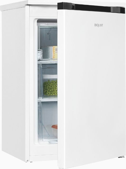 Exquisit GS581-051C Gefrierschrank in Weiss, Standgerät mit umkehrbarer Tür - Bild 1