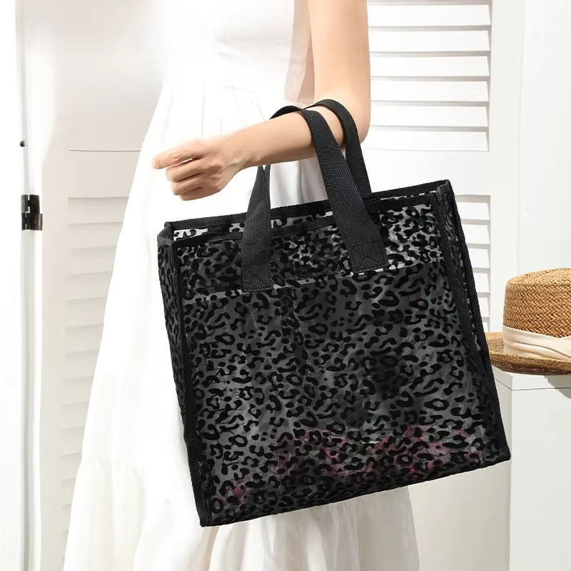 Transparente Love-Make-up-Tasche aus Mesh in Schwarz als Aufbewahrungstasche für Make-up-Pinsel und Kosmetik MS05 - Bild 2