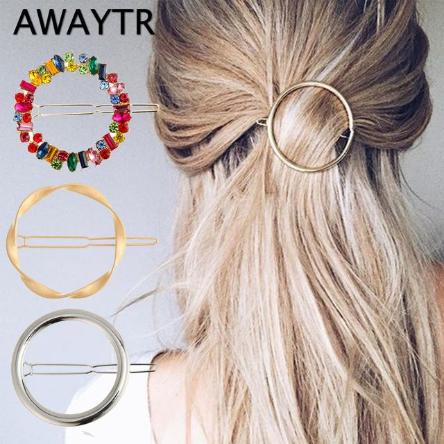 AWAYTR Haarspange, Gold, Kristall, Damen und Mädchen - Bild 1