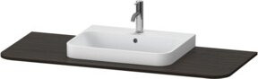Duravit Waschtisch-Konsole Happy D.2 Plus mit Waschbecken in Nussbaum gebürstet, B/T: 130 x 55 cm, Multicolor - Bild 1