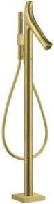 Hansgrohe Axor Starck Organic Badewannenthermostat Fertigset mit bodenstehender Armatur in Brushed Brass - Bild 1