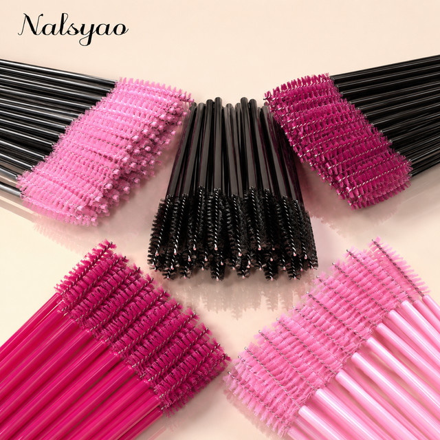 CNKESS Wimpern Pinsel, 500 Stück, Einweg Mascara Applikator, Schwarz, Unisex - Bild 1