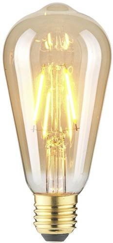 LightMe LM85057 LED Filament Leuchtmittel E27 Kolbenform 2,5W Bernstein Transparent B/H: 64 x 140 mm - Bild 1