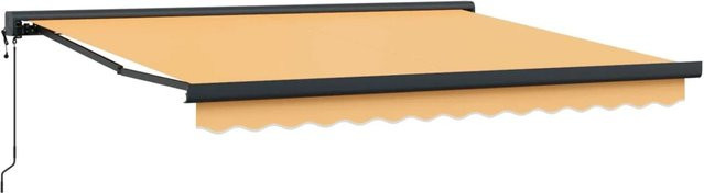 vidaXL Ausziehbare Markise in Sand aus Polyester und Metall, B: 350 cm, T: 250 cm - Bild 1