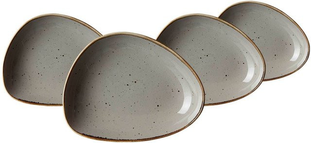 Ritzenhoff & Breker Suppenteller Taste aus Keramik, Weiß, 4er Set, Breite: 23 cm, Tiefe: 18 cm - Bild 1
