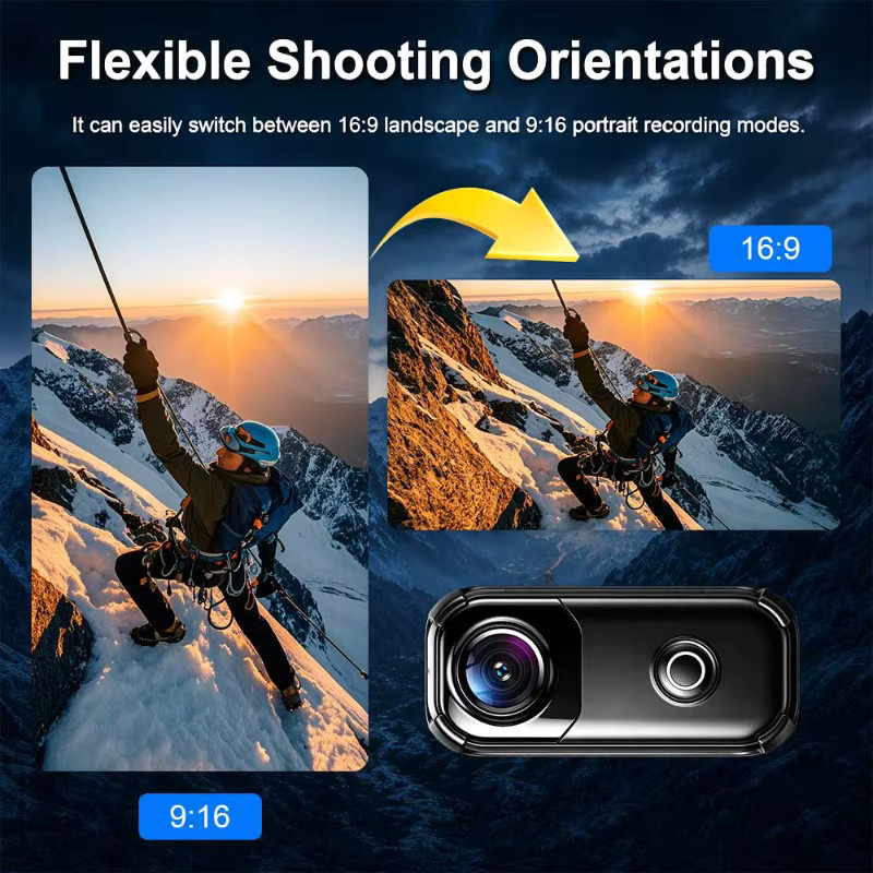 4K Mini-Actionkamera tragbare Videokamera für Outdoor-Sport und Reisen in Schwarz oder Weiß - Bild 5
