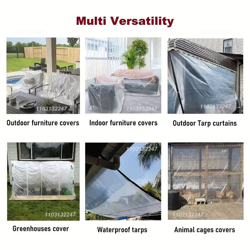 Transparente wasserdichte PE-Folienplane als regensichere Pflanzenabdeckung und Gewächshausfolie für deinen Garten - Bild 4