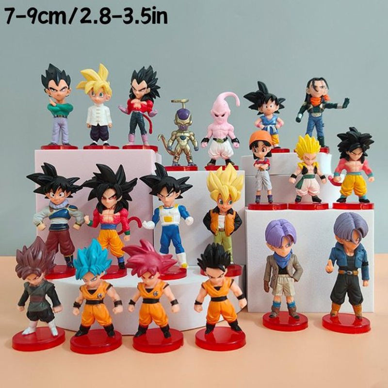 Dragon Ball Z Anime Figur aus PVC mit Charakteren wie Super Saiyan Goku, Majin Buu, Broly und Vegeta von Fashnics - Bild 1
