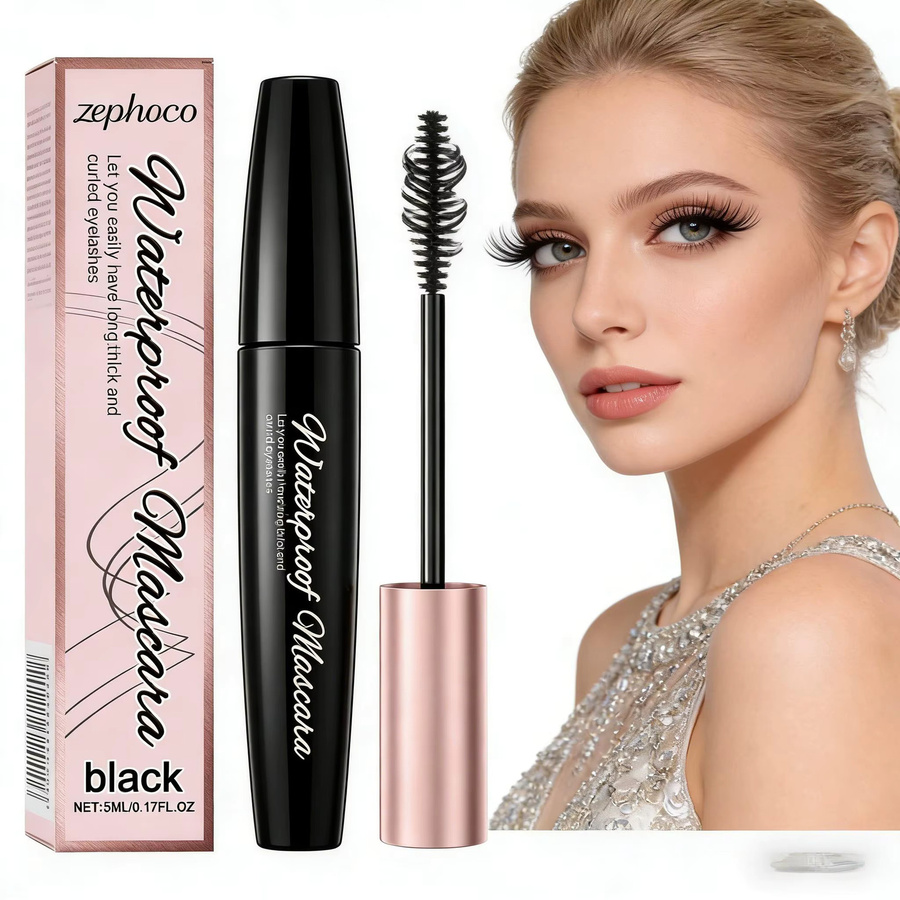 zephoco Mascara, wasserfest, schwarz, Volumen und Verlängerung - Bild 3