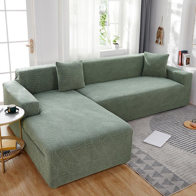 Wasserdichter und elastischer Ecksofa-Schutzbezug von Warmth Home in Grün mit Polarfleece für 2-Sitzer, Breite: 140-185 cm - Bild 1
