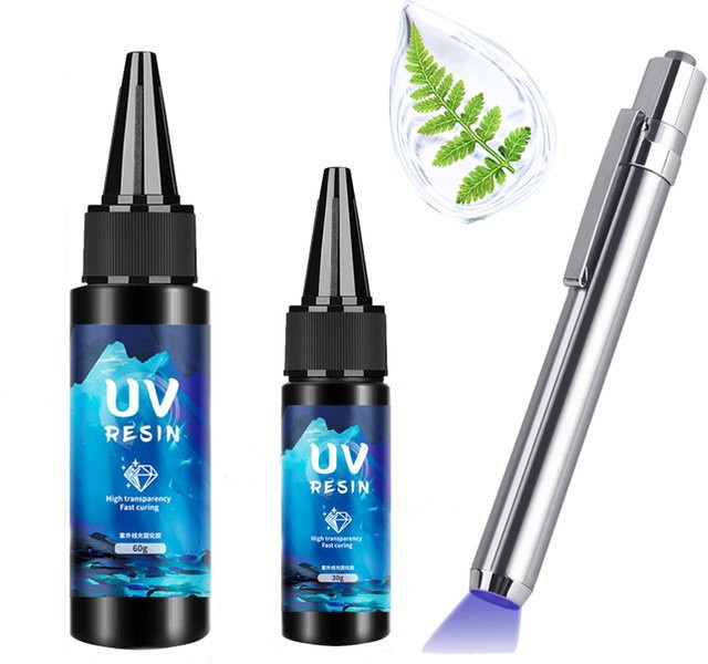 Hochtransparenter UV-Harzkleber für Schmuckherstellung und DIY-Handwerk, schnell trocknender Epoxidharz-Kleber, transparent - Bild 1
