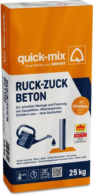 Quick-Mix Mörtel Ruck-Zuck Beton 25 kg - Bild 1