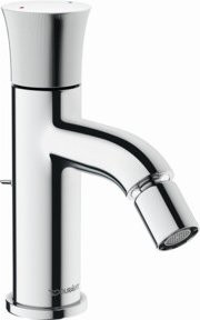 Duravit Bidet-Einhebelmischer White Tulip in Chrom mit Pop-up-Ablaufgarnitur, Ausladung: 111 mm - Bild 1