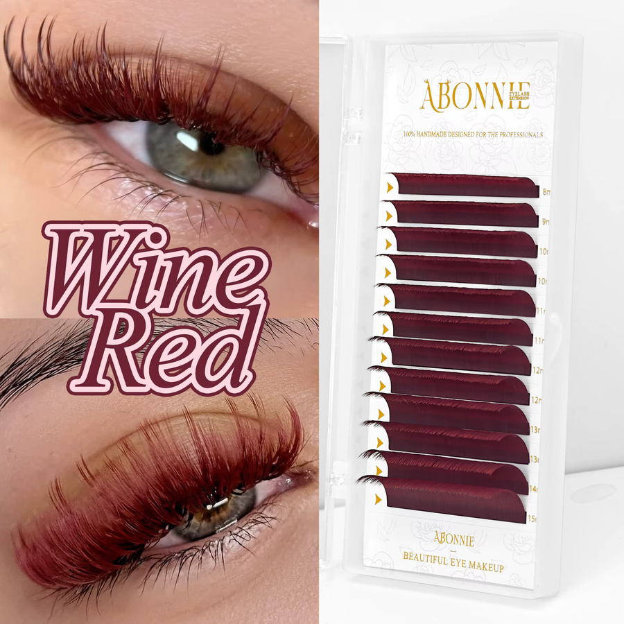 ABONNIE Wimpernverlängerungen, Weinrot - Bild 4