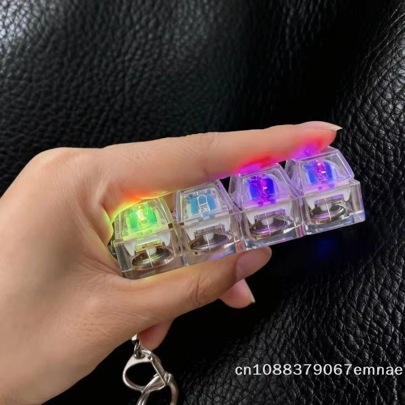 ZYAS Schlüsselanhänger, RGB-Beleuchtung, Bunt, Transparent - Bild 2