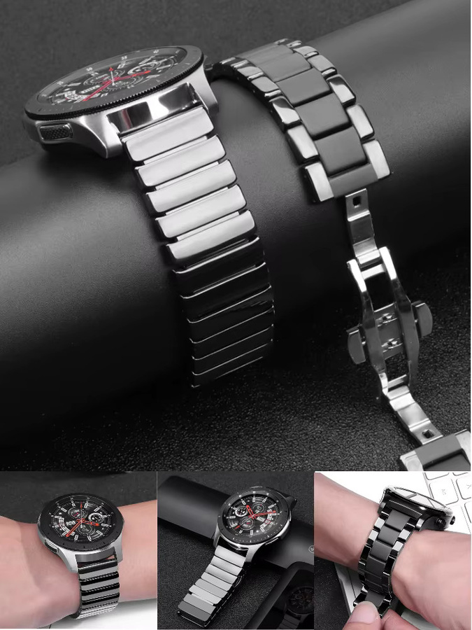 Uhrenarmband Keramik, mattiert, 22 mm, Unisex - Bild 5