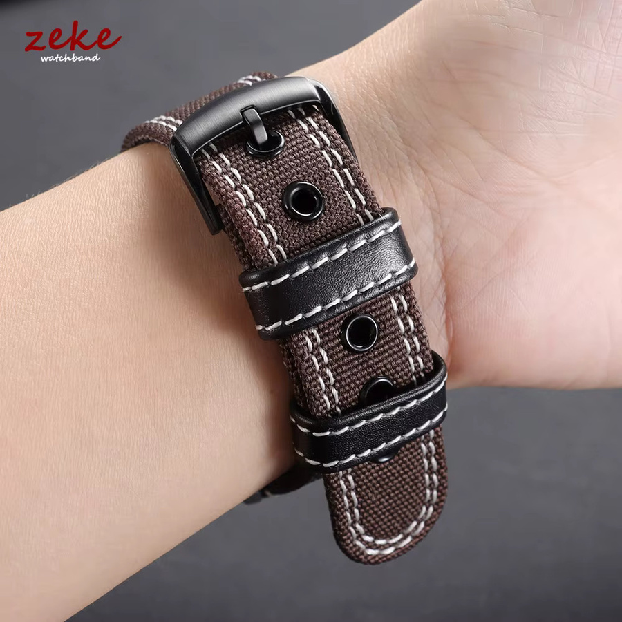 Uhrenarmband Segeltuch, Textil/NATO, Schwarz, Herren - Bild 3