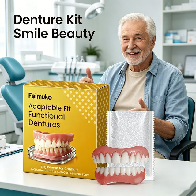 Feimuko Temporäres Zahnersatz-Set, Unisex, Natürlicher Farbton - Bild 1