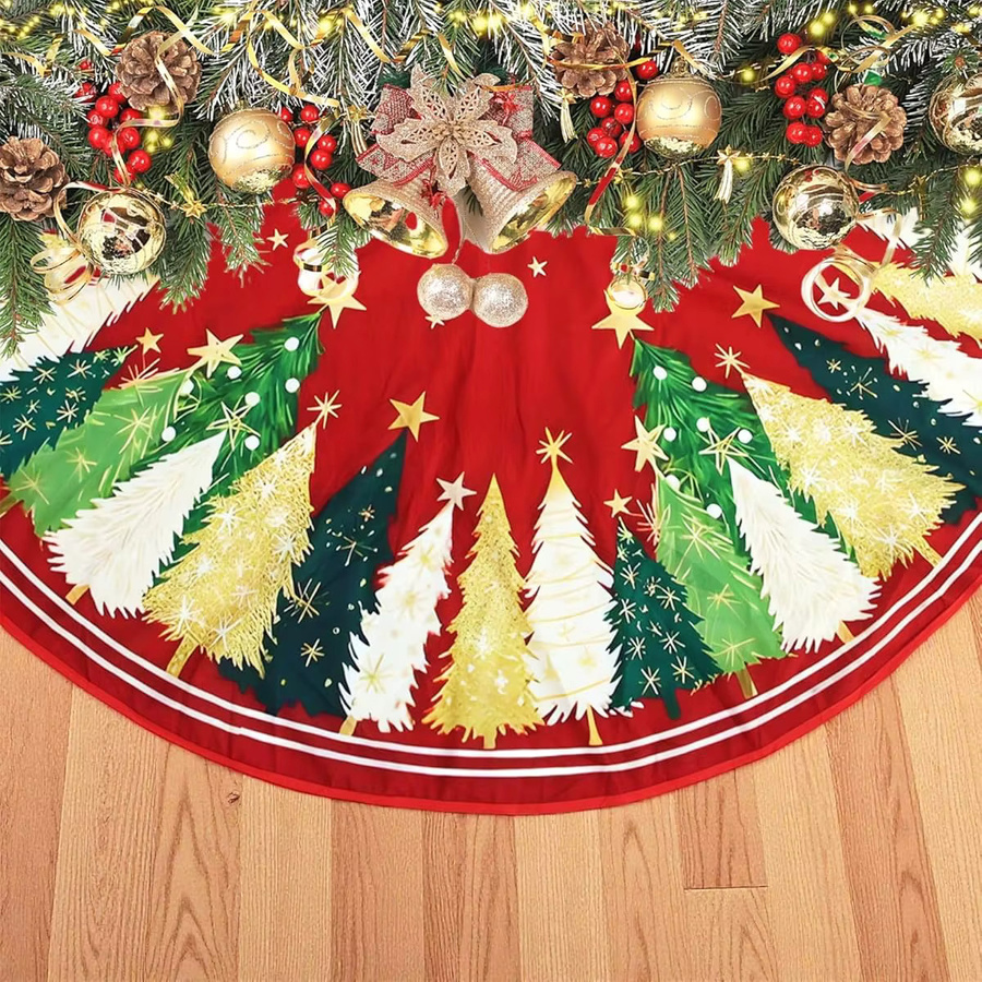 VIKAMA Weihnachtsbaumrock in Rot für deine festliche Weihnachtsdekoration - Bild 4