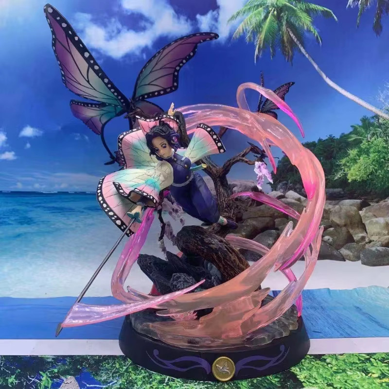 Bandai Dämonentöter Anime Actionfigur Agatsuma Zenitsu und Kamado Tanjirou PVC-Statue, Farbe: Purple, Höhe: 33 cm - Bild 2