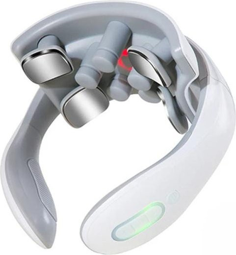 Smart Neck Massager yuyongzhi Elektrisches Nackenmassagegerät mit Niederfrequenz-Puls, Wärmefunktion und Vibration in Weiß - Bild 1