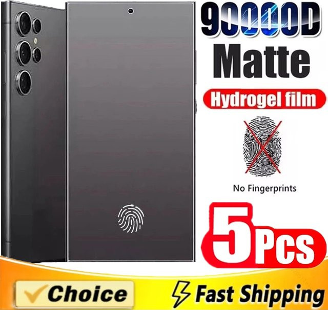 5 Stück matte Hydrogelfolie für Samsung Galaxy S24 S23 S22 S21 S20 S10 S9 S8 Ultra Plus FE und Note 20 10 9 Plus Displayschutzfolie - Bild 1