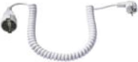 Bachmann Schuko-Spiralverlängerung 230V/16A, weiß, Länge: 2 m - Bild 1