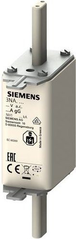 Siemens Sicherungseinsatz 3NA3117, Größe 1, 40A, 500V, Weiß, 3 Stück - Bild 1