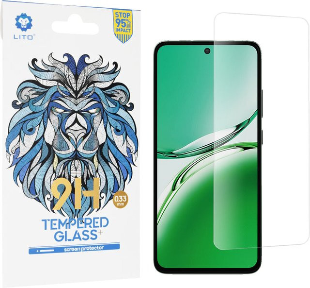 Lito Displayschutzfolie aus gehärtetem Glas für Oppo Reno12 F 4G, transparent, Full Glue, 2.5D - Bild 1