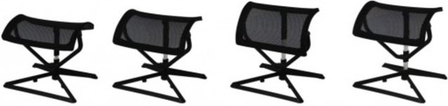 Ergonomische Fußauflage von KADIMA DESIGN in Schwarz mit Netzbezug aus Nylon und Polyamid, höhen- und neigungsverstellbar, B/T/H: 46,0 x 33,0 x 4,0 cm - Bild 1