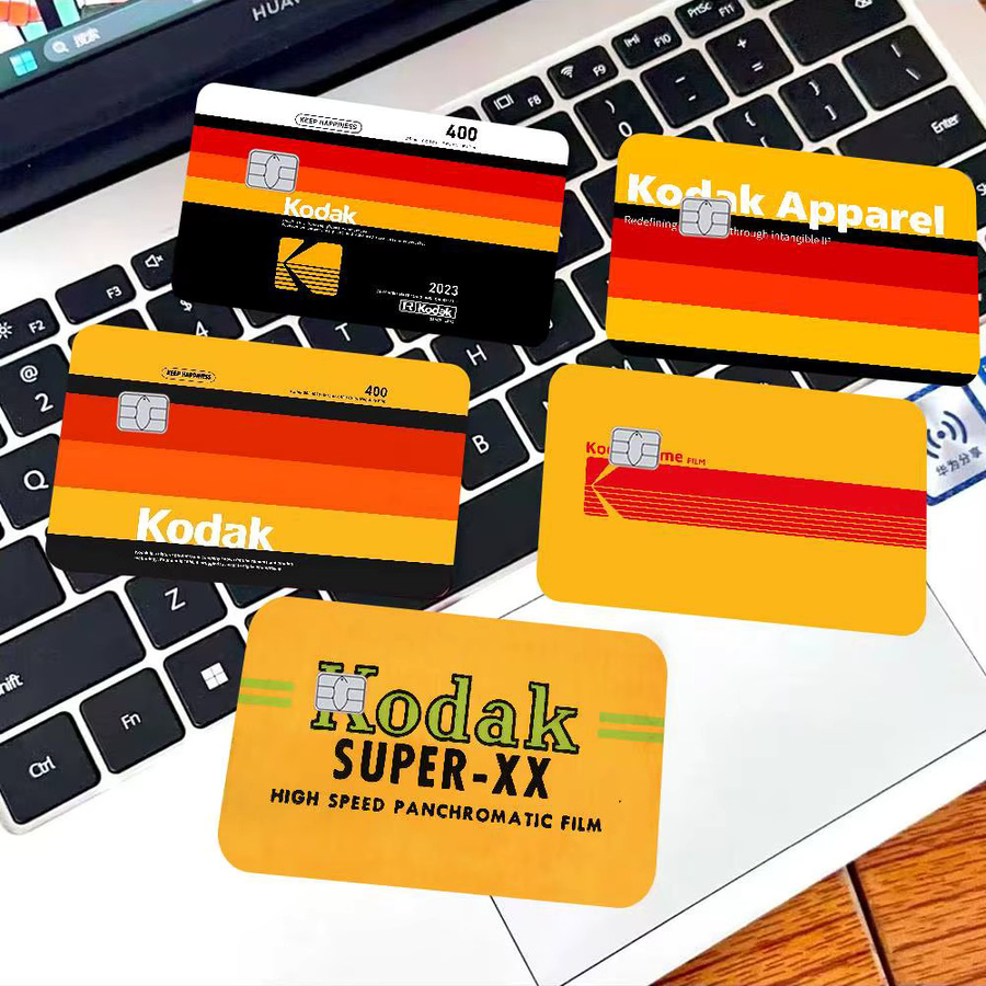 Kodak Kamera Motiv Kreditkarten Aufkleber Multicolor wasserfest und kratzfest für VISA-Bankkarten und Transportkarten - Bild 2