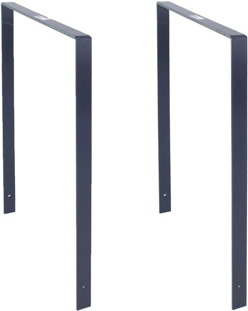 TRUTZHOLM 2er Set Fahrradanlehnbügel Typ U aus Flachstahl in Anthrazit, Höhe: 115 cm, Breite: 76 cm - Bild 1