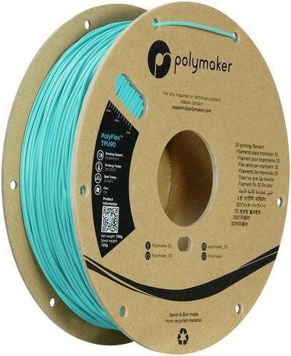 Polymaker PolyFlex TPU90 Filament Blau-Grün 1,75 mm 750 g - Bild 1