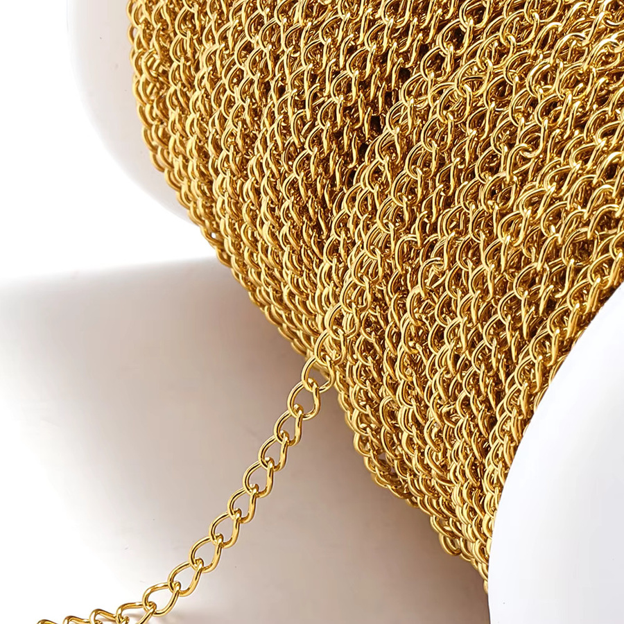 MINGXUAN Halskette Edelstahl, Gold, Unisex - Bild 1